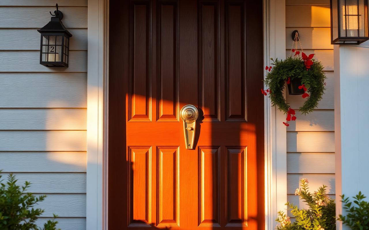 Residential locksmith installing a lock at a home in Pineville, NC